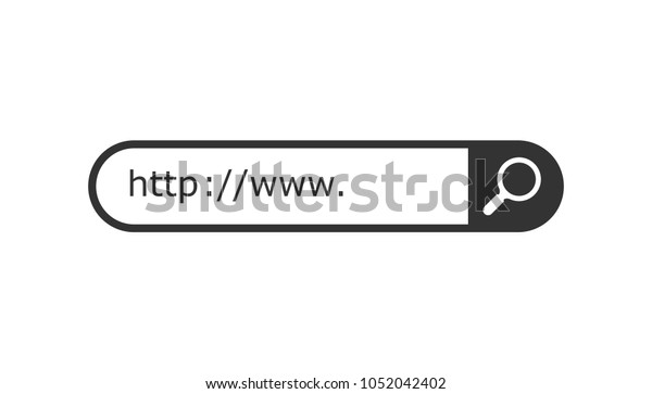 Address and navigation bar\
icon. Vector illustration. Business concept search www http\
pictogram.