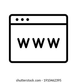 Address, page, site, www icon vector image. Can also be used for Web Marketing. Suitable for use on web apps, mobile apps and print media.
