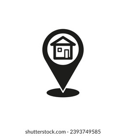 Address pin icon. Vector illustration. EPS 10.