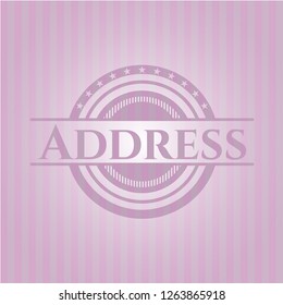 Address pink emblem. Vintage. Address pink emblem. Vintage.