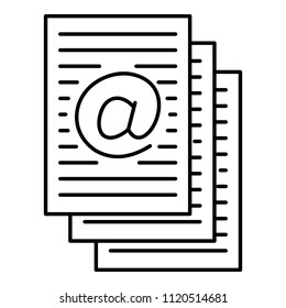 Address sheets icon. Outline illustration of address sheets vector icon for web design isolated on white background