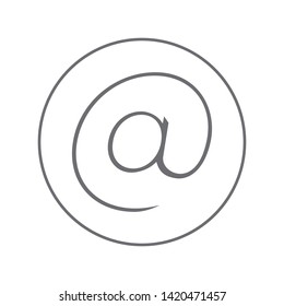 address sign grey vector icon