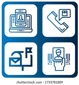 address simple icons set. Contains such icons as Contact information, Contact, Mailbox, Business card, can be used for web, mobile and logo