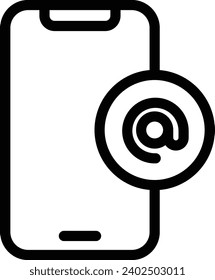Address single vector line icon 