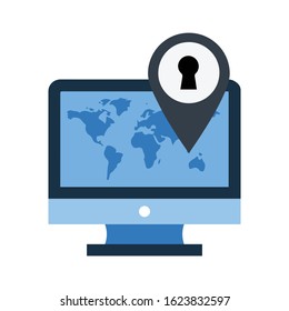 Address tracker location finder icon