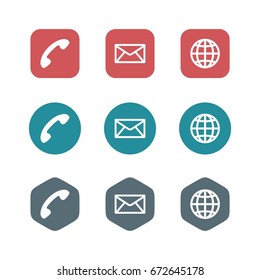 Address Vector Icon Set Template Illustration Design. Vector EPS 10.