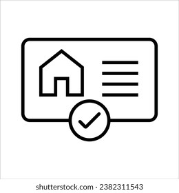 Address Verification, Package delivery, shipping related line icon