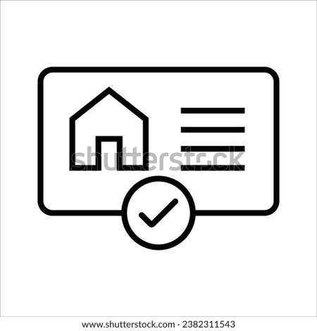 Address Verification, Package delivery, shipping related line icon