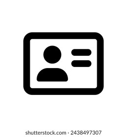 address_card icon. Simple vector sign