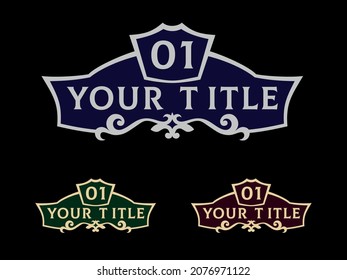 Addressable figured plate with a street number for residential and non-residential premises, houses, shops, cafes. Different colors pattern, isolated vector illustration	