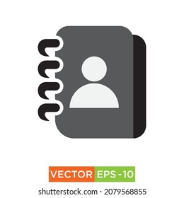 Vector de diseño de icono de libreta de direcciones Idea para uso impreso y web.