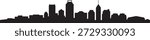 Adelaide city skyline on gradient. design Vector black silhouette
