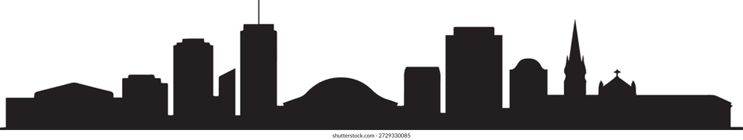 Horizonte de la ciudad de Adelaida en gradiente. silueta de Vector de diseño negro
