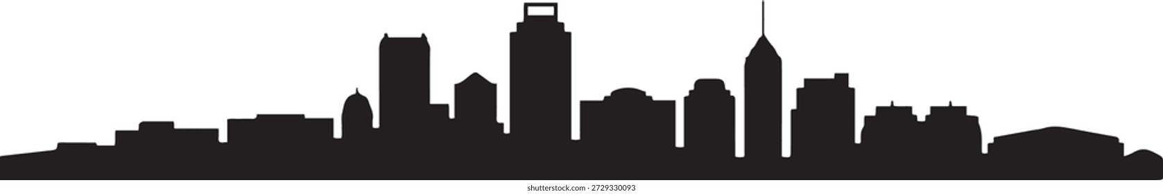 Horizonte de la ciudad de Adelaida en gradiente. silueta de Vector de diseño negro
