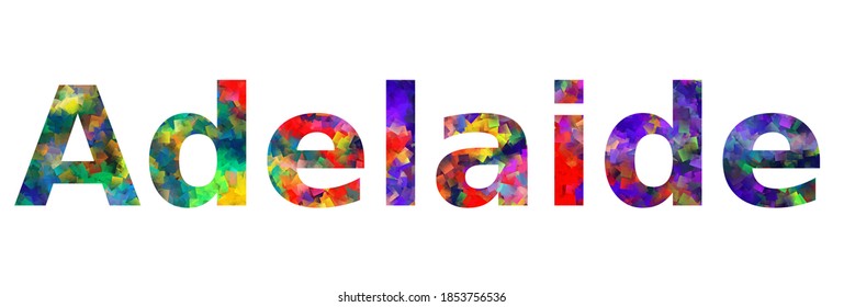 Adelaide. Colorful typography text banner. Vector the word adelaide design