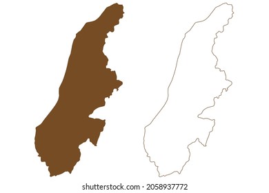Adelaide island ( United Kingdom of Great Britain and Northern Ireland, British Antarctic Territory) map vector illustration, scribble sketch Adelaide map