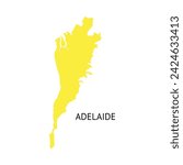 Adelaide Map. vector map of major city in the Australia