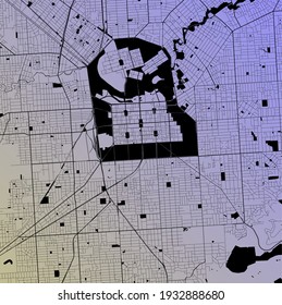 Adelaide, South Australia, Australia - Urban vector city map with parks, rail and roads, highways, minimalist town plan design poster, city center, downtown, transit network, street blueprint