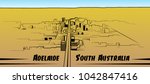 Adelaide, South Australia vector illustration
