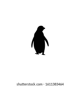 adelie penguin silhouette, Pygoscelis adeliae.