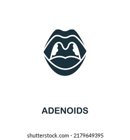 Adenoids icon. Monochrome simple Allergy icon for templates, web design and infographics