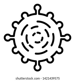 Adenovirus icon. Outline adenovirus vector icon for web design isolated on white background