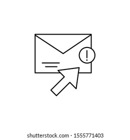 Adept, message, arrow icon. Simple line, outline vector of information transfer icons for ui and ux, website or mobile application
