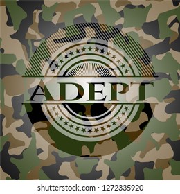 Adept on camo texture