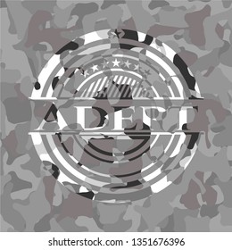 Adept on grey camouflage pattern