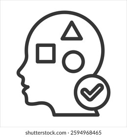 Adeptness Outline Icon Vector Illustration