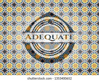 Adequate arabesque emblem. arabic decoration.