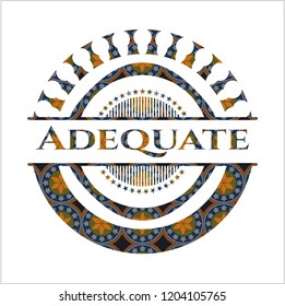 Adequate arabic emblem. Arabesque decoration.