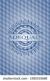 Adequate blue emblem with geometric pattern. Vector Illustration. Detailed.