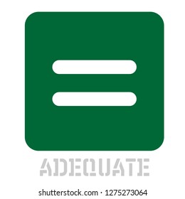 Adequate concept icon on white