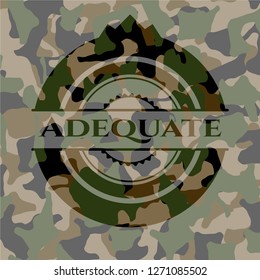Adequate on camouflaged pattern