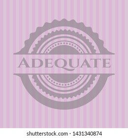 Adequate pink emblem. Retro. Vector Illustration. Detailed.