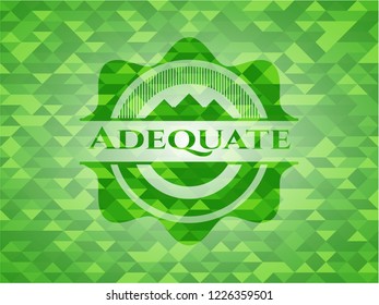 Adequate realistic green mosaic emblem