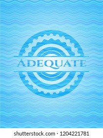 Adequate water wave concept emblem background.