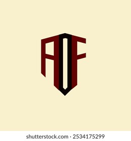 Logotipo da carta criativa minimalista do ADF. Projeto de logotipo de letra do alfabeto com iniciais de vetor exclusivas do ADF
