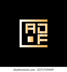 Diseño vectorial del logotipo de la letra ADF, logotipo sencillo y moderno ADF. Diseño de alfabetos lujosos ADF  