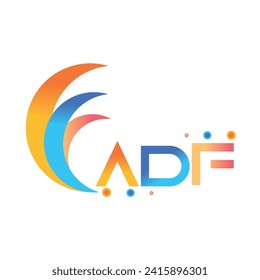 ADF letter technology logo design on white background. ADF creative initials letter business logo concept. ADF uppercase monogram logo and typography for technology, business and real estate brand.
