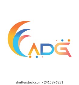 ADG letter technology logo design on white background. ADG creative initials letter business logo concept. ADG uppercase monogram logo and typography for technology, business and real estate brand.
