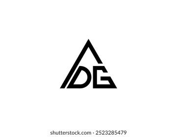 Modelo de ícone de vetor de design de logotipo ADG com fundo branco