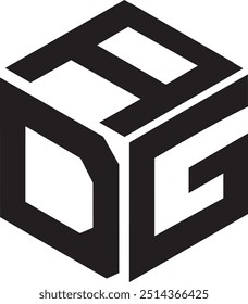 ADG polygon logo design, icon, symbol, vector file 