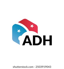 ADH-Buchstabe Logo-Design auf weißem Hintergrund. Kreatives modernes ADH-Buchstaben-Logo-Design. Vektordesign.
Buchstaben ADH, ADH-Logo, Vektorvorlage.