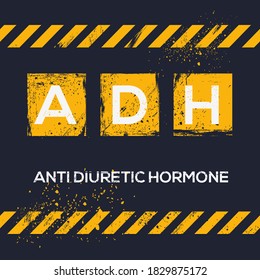 ADH media (Hormona antidiurética),Ilustración vectorial.