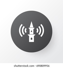 Adhaan Icon Symbol. Premium Quality Isolated Tower Element In Trendy Style.
