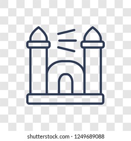 Adhan Call icon. Trendy linear Adhan Call logo concept on transparent background from Religion-2 collection