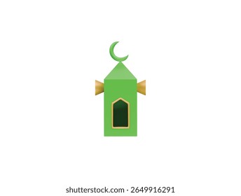 adhan icon 3d illustration render