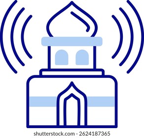 Adhan Line vector Icon Design